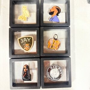 Headgear Classics Hip Hop Enamel Hat Pins Set - Biggie Jay-Z Drake OVO Aaliyah-6